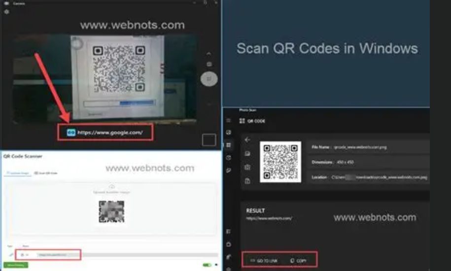 how to scan qr code website