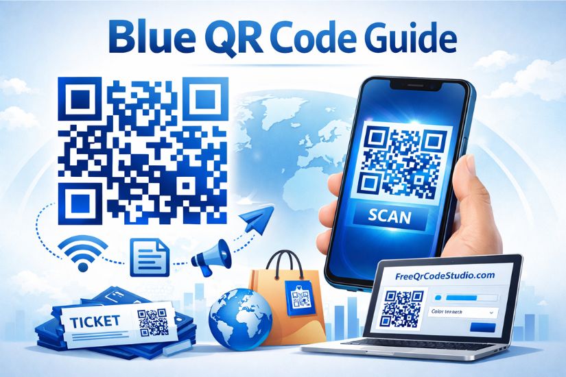Blue QR Code